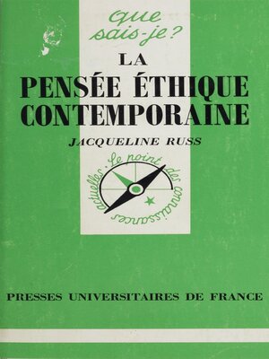 cover image of La pensée éthique contemporaine